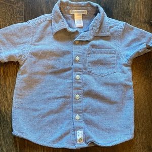 Janie and Jack baby boys button up short sleeve shirt 12 18 months